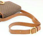 CELINE Macadam Canvas Circle logo Shoulder Bag Brown  26659