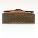 CELINE Macadam Canvas Circle logo Shoulder Bag Brown  26659