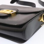 CELINE Horse Carriage Shoulder Bag Leather Black  26712