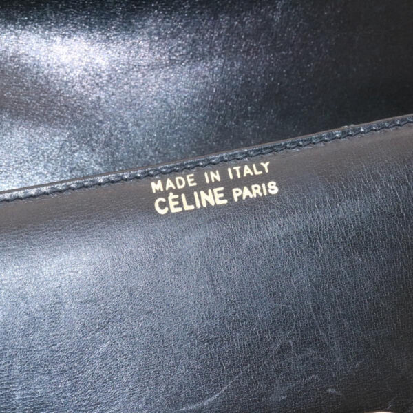 CELINE Horse Carriage Shoulder Bag Leather Black  26712