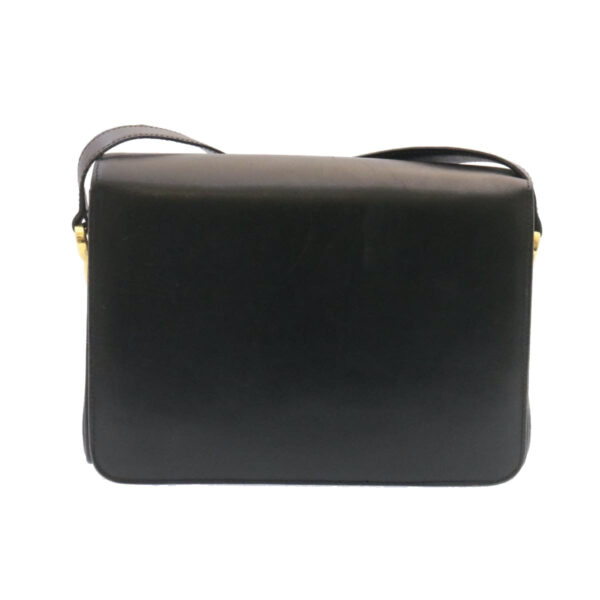 CELINE Horse Carriage Shoulder Bag Leather Black  26712
