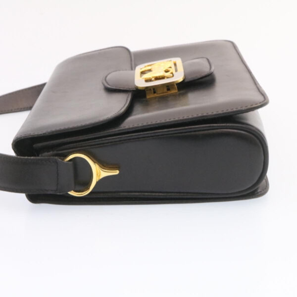 CELINE Horse Carriage Shoulder Bag Leather Black  26712