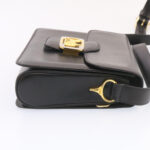 CELINE Horse Carriage Shoulder Bag Leather Black  26712