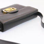 CELINE Horse Carriage Shoulder Bag Leather Black  26712