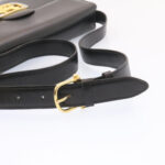CELINE Horse Carriage Shoulder Bag Leather Black  26712
