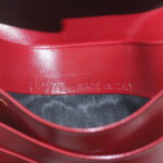 CELINE Bifold Wallet Leather Red  28019