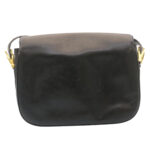 CELINE Horse Carriage Shoulder Bag Leather Black  28422