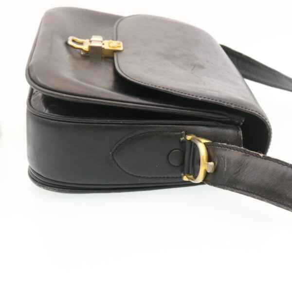 CELINE Horse Carriage Shoulder Bag Leather Black  28422