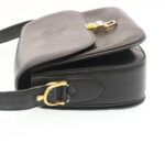 CELINE Horse Carriage Shoulder Bag Leather Black  28422