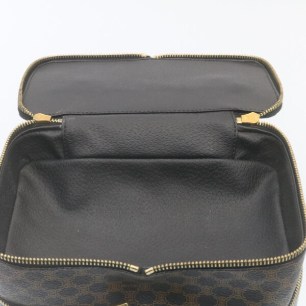 CELINE Macadam Canvas Vany Cosmetic Pouch Black  28799A