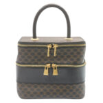 CELINE Macadam Canvas Vany Cosmetic Pouch Black  28799A