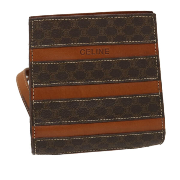 CELINE Macadam Canvas Backpack PVC Leather Brown  29642