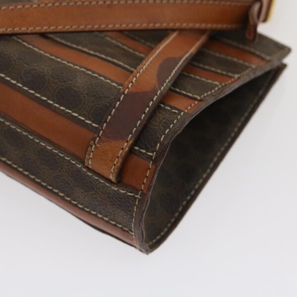 CELINE Macadam Canvas Backpack PVC Leather Brown  29642