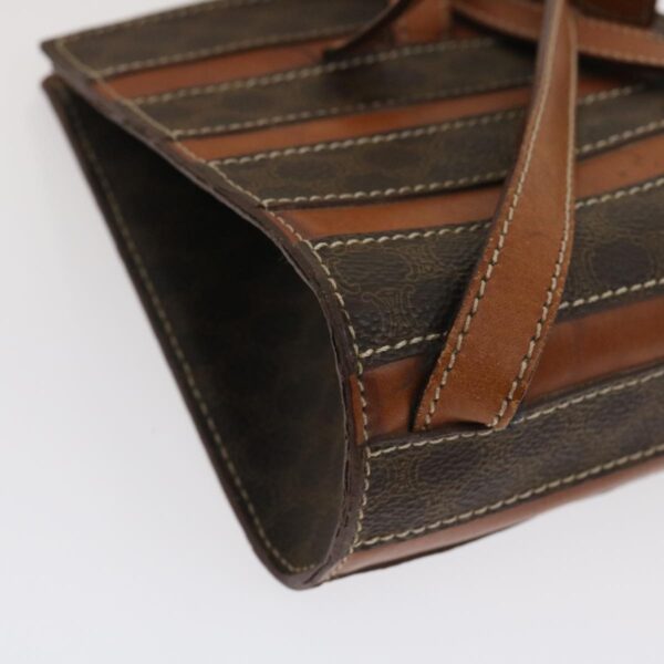 CELINE Macadam Canvas Backpack PVC Leather Brown  29642