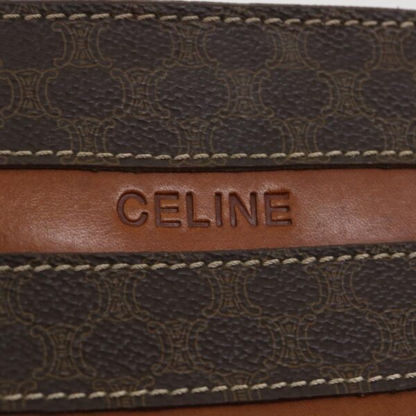 CELINE Macadam Canvas Backpack PVC Leather Brown  29642