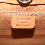 CELINE Macadam Canvas Backpack PVC Leather Brown  29642