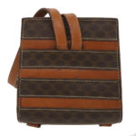 CELINE Macadam Canvas Backpack PVC Leather Brown  29642