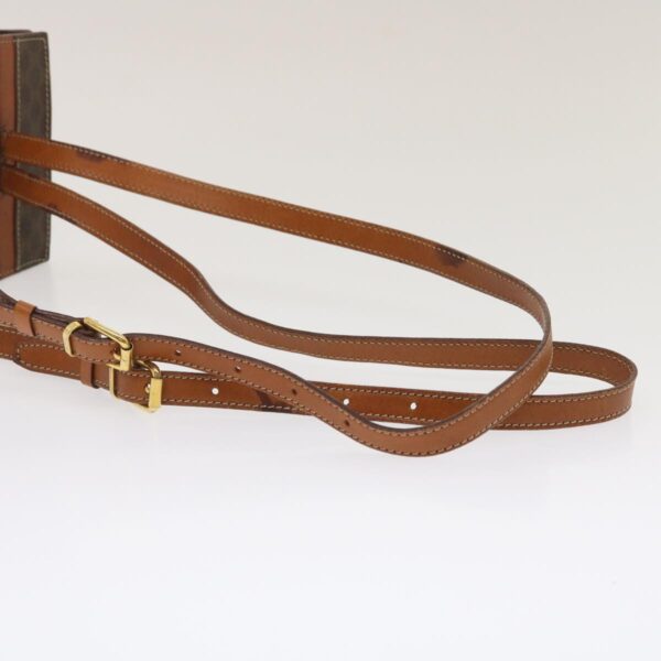 CELINE Macadam Canvas Backpack PVC Leather Brown  29642