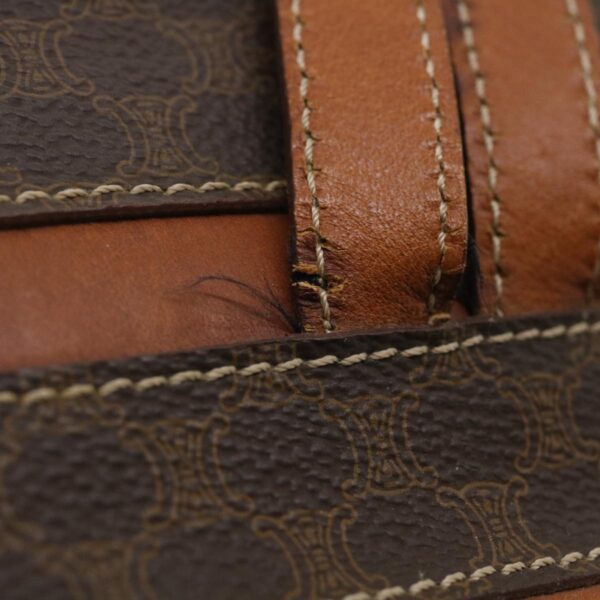 CELINE Macadam Canvas Backpack PVC Leather Brown  29642