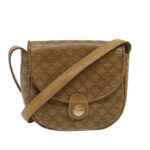 CELINE Macadam Canvas Shoulder Bag Beige  29662