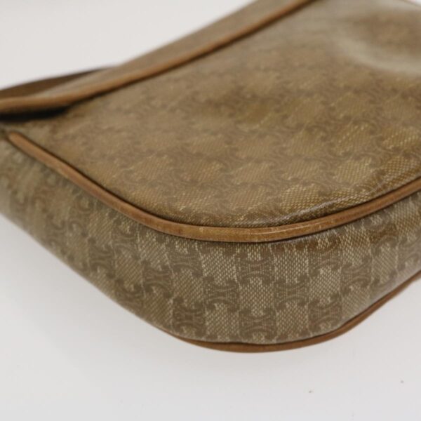 CELINE Macadam Canvas Shoulder Bag Beige  29662