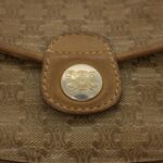 CELINE Macadam Canvas Shoulder Bag Beige  29662
