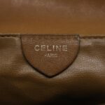 CELINE Macadam Canvas Shoulder Bag Beige  29662