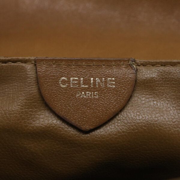 CELINE Macadam Canvas Shoulder Bag Beige  29662