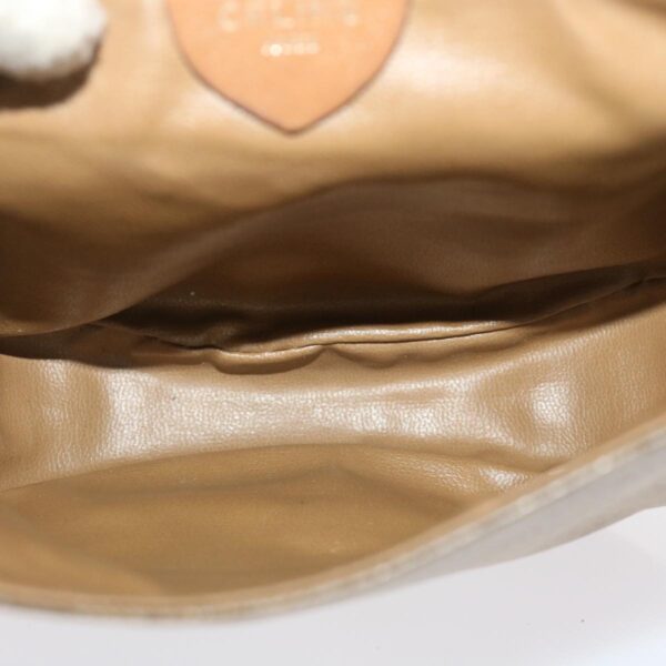 CELINE Macadam Canvas Shoulder Bag Beige  29662