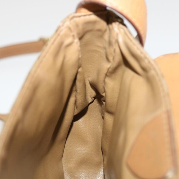 CELINE Macadam Canvas Shoulder Bag Beige  29662