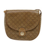 CELINE Macadam Canvas Shoulder Bag Beige  29662