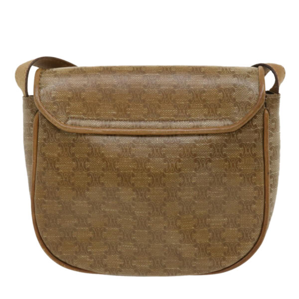CELINE Macadam Canvas Shoulder Bag Beige  29662