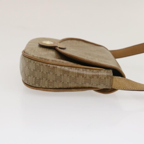 CELINE Macadam Canvas Shoulder Bag Beige  29662