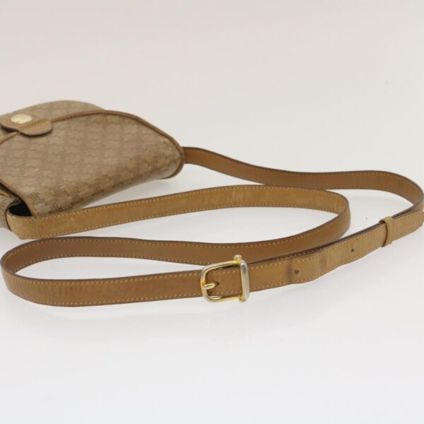 CELINE Macadam Canvas Shoulder Bag Beige  29662
