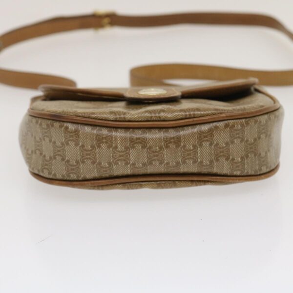 CELINE Macadam Canvas Shoulder Bag Beige  29662