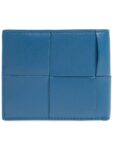 Bottega Veneta Intrecciato Cassette Half Wallet Blue