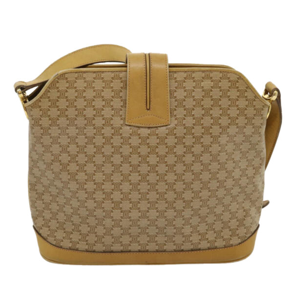 CELINE Macadam Canvas Shoulder Bag Beige  29812
