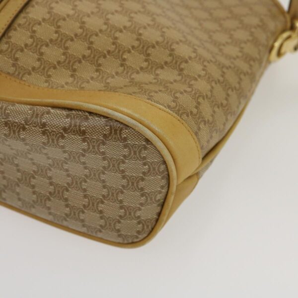 CELINE Macadam Canvas Shoulder Bag Beige  29812
