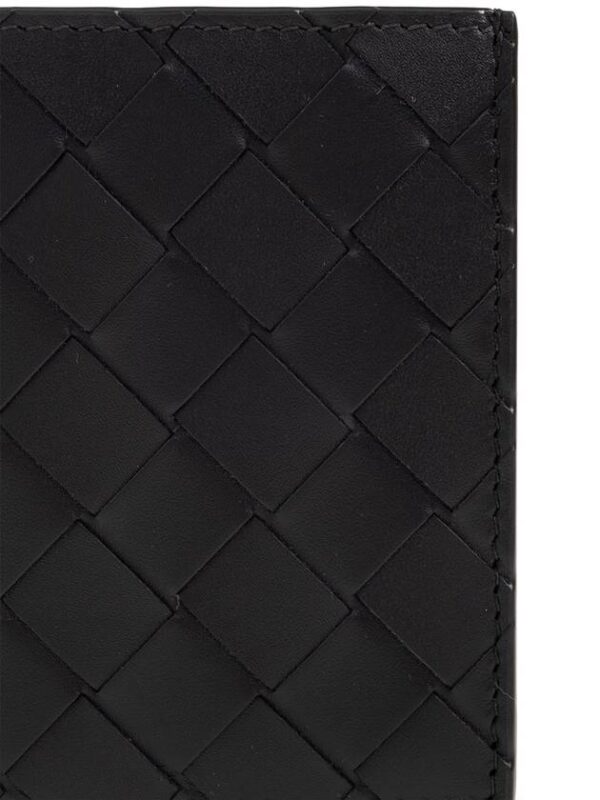 Bottega Veneta Intrecciato Slim Half Wallet Black
