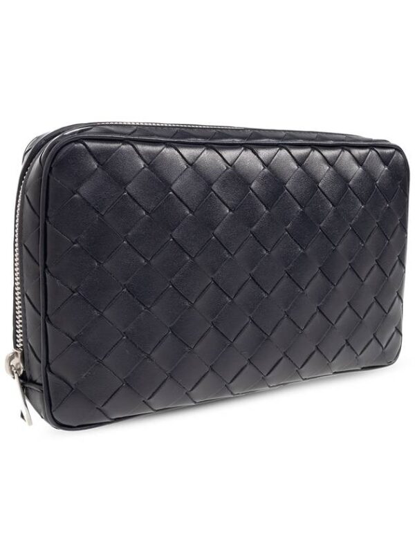 Bottega Veneta Bottega Veneta Leather Handbag, Men's, Navy Blue