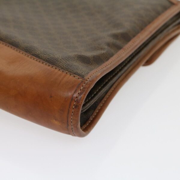 CELINE Macadam Canvas Clutch Bag Brown  30906