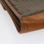 CELINE Macadam Canvas Clutch Bag Brown  30906