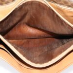 CELINE Macadam Canvas Clutch Bag Brown  30906