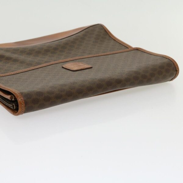 CELINE Macadam Canvas Clutch Bag Brown  30906