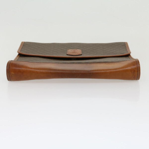 CELINE Macadam Canvas Clutch Bag Brown  30906