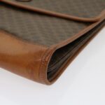 CELINE Macadam Canvas Clutch Bag Brown  30906