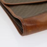 CELINE Macadam Canvas Clutch Bag Brown  30906