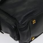 CELINE Boston Bag Leather Black  30966