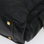 CELINE Boston Bag Leather Black  30966