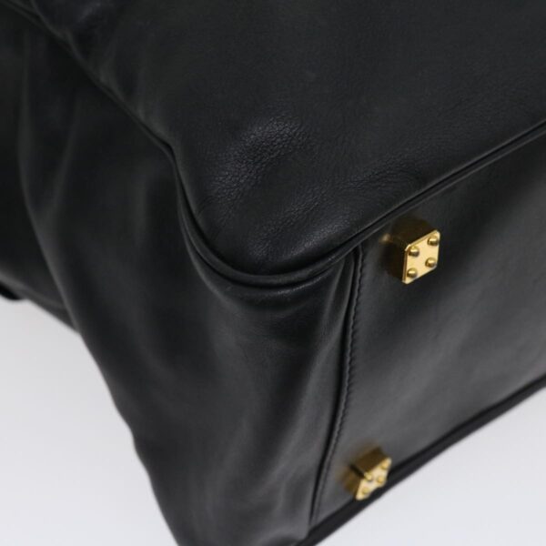 CELINE Boston Bag Leather Black  30966